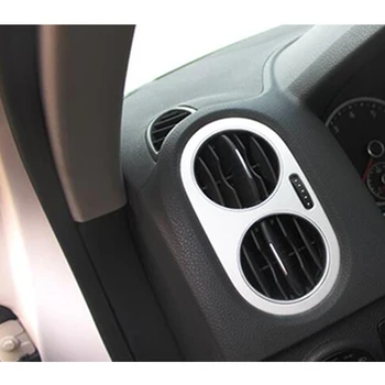 ABS Chrome Til Tiguan 2009 til Bil Central Kontrol luftudtag Panel dækker trim auto tilbehør styling 4STK