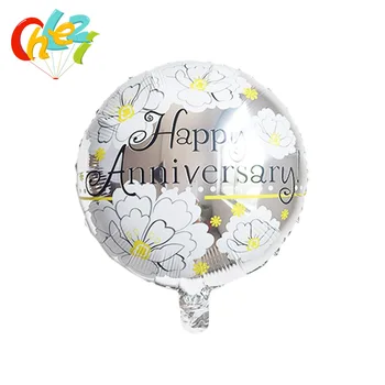 7pcs tillykke med Årsdagen Runde Folie Helium-Balloner Part mindes Dekoration Folie Globos Bryllup Valentine ' s Day balloner