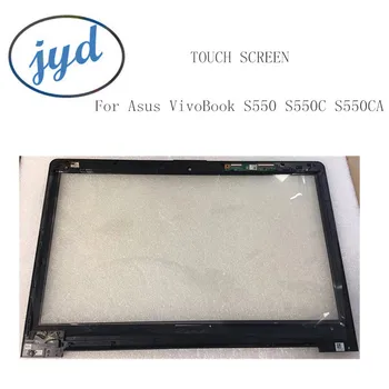 15.6 tommer foran Touch Screen panel Sensor ydre Glas Digitizer med ramme reservedele Til Asus VivoBook S550 S550C S550CA