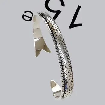 Enkel personlighed sølv 925 sterling smykker retro karper åbne armbånd kvindelige mode delikat arowana armbånd smykker