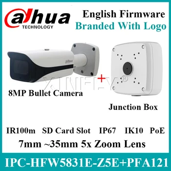 Dahua IPC-HFW5831E-Z5E 8MP WDR Bullet Netværk Kamera, 7mm~35 mm 5x zoomobjektiv Med PFA121 Opgradere IPC-HFW5831E-ZE IPC-HFW4831E-ZE