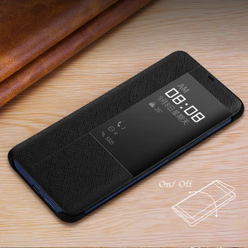 Luksus Smart Ægte Læder Flip Case Til Huawei Mate 30 20 Pro 20 X 20X 5G 20 RS P30 Pro Luxury Slank Beskyttelse Telefonen Sag Bag