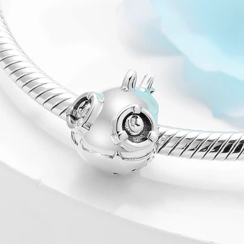 Puffer fisk Ægte 925 Sterling Sølv charm til smykkefremstilling passer Oprindelige DIY Armbånd Kvinder fine Smykker