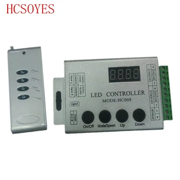 DC 5V-12V 24V 4Keys HC008 programmerbare pixel rgb led controller 133 effekt tilstande for ws2812 ws2811 2801 LED Strip Light Tape
