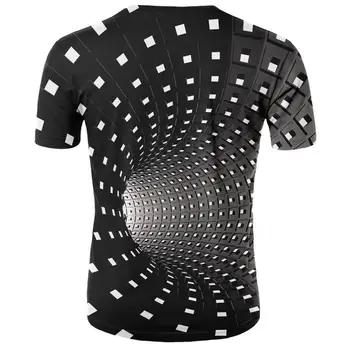 Sommeren 2020 ny tre-dimensionelle hvirvelstrøm T-shirt mænd er sommer 3D-print casual 3D-T-shirt, toppe, T-shirt