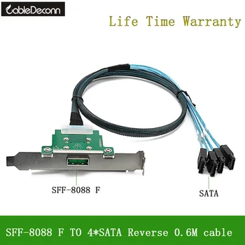 MINI SAS26 Pin-SFF-8088 Kvinde til 4*SATA Omvendt Kabel for serversynkronisering datatransmissionskabel