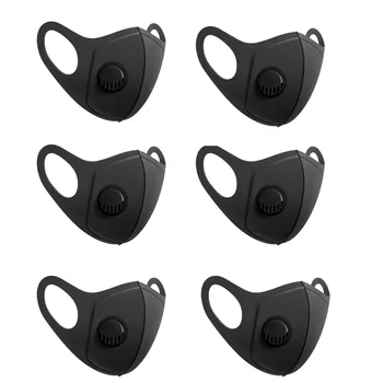 6stk Anti Støv ansigtsmasker PM2.5 Støvtæt Unisex Ørekrog Masker Masse Vaskbar ansigtsmaske Genanvendelige Filter mascarillas masque maske