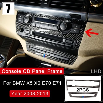 Carbon Fiber Indvendige Gear Aircondition AC CD-Panel Læsning Lys Dækning Trim Mærkat Tilbehør Til BMW E70 X5 X6 E71