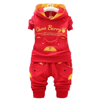 Bibicola baby boy tøj sætter Børn Cotton Hættetrøje Top+Bukser Sæt 2stk Passer Infan Tøj Foråret Efteråret træningsdragt sæt