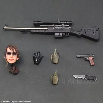 Spille Kunst 27cm Metal Gear Stille Action Figurer Super Bevægelige Led Ansigt Ændre Piger Dukke Collectible Spil Karakter Statue Toy