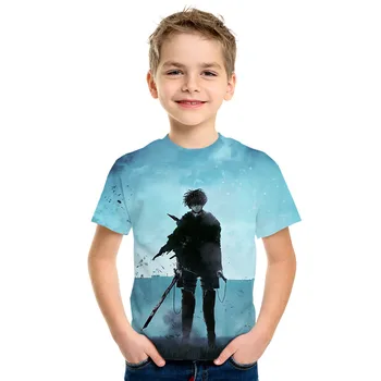 2020 Sommer Drenge Piger Japansk Anime 3D-T-shirt, Børn Mode Angreb På Titan Shingeki Ingen Kyojin Print T-shirt Kids t-shirts