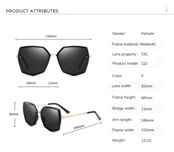 Luksus Europa, Amerika Polariserede Solbriller Kvinder Retro Udendørs Kørsel Uregelmæssige Solbriller Til Kvinder Klassiske Nuancer Tendens 2021