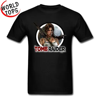 Sexy Lara Croft Tomb Raider T-Shirt i Ren Bomuld Cool Film Pirnt Store T-shirts til Mænd af Høj Kvalitet, Slim Fit t-Shirts Drop Shipping
