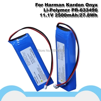 Højttaler Højttaler Batteri Til Harman Kardon Onyx PR-633496 11.1 V 2500mah Li-Polymer Acumulator 3-wire Stik