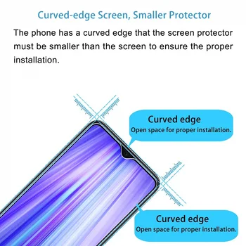 VSKEY 100pcs 2.5 D Hærdet Glas til Xiaomi Redmi Note 8 Pro Skærm Protektor Anti Ridse Beskyttende Film