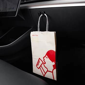 3PCS ABS tøjkrog Udførlige Fremstilling, Langvarig Varige Tilbage SeatClothes Bøjle Backseat Holder til Tesla Model S X