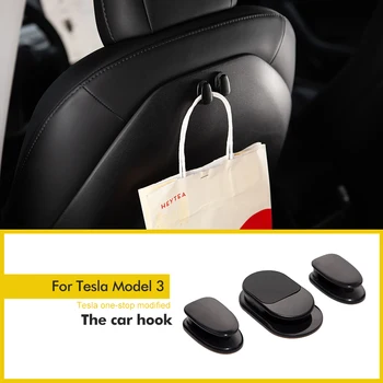 3PCS ABS tøjkrog Udførlige Fremstilling, Langvarig Varige Tilbage SeatClothes Bøjle Backseat Holder til Tesla Model S X