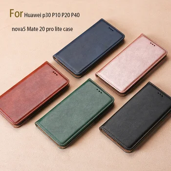 Avanceret Mobiltelefon Holder Kort Type Business Case For Huawei P30 P10-P20-P40 Nova5 Mate 20 Pro Lite Magnetiske Sag