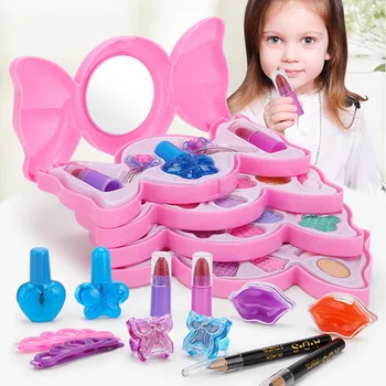 Piger udgør Sæt Legetøj med at Foregive, at Spille, Simulation Cosmetic Bag Skønhed Makeup Tools Kit Børnene lege, Spille Legetøj Sikkert, Ikke - giftige