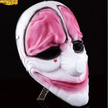 Høj Kvalitet Halloween Skræmmende Payday 2 Hoxton Harpiks Masker Part Cosplay Masker Mænd joker Maskerade Kjole Kostume Samling Rekvisitter
