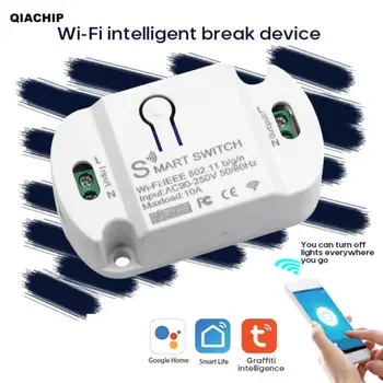 Wifi Smart Switch Timer 90-250V 10A Trådløse kontakter Smart Home Automation Skifte Modul Arbejde Med Alexa, Google Startside Tuya APP