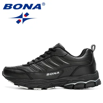 BONA 2020 Nye Designere Handling Læder Mode Sko Mænd Brand Udendørs Gående Mand Casual Sko Fritid Fodtøj Masculino Comfy