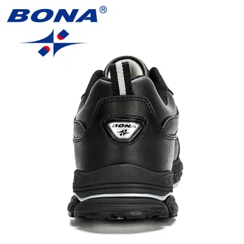 BONA 2020 Nye Designere Handling Læder Mode Sko Mænd Brand Udendørs Gående Mand Casual Sko Fritid Fodtøj Masculino Comfy