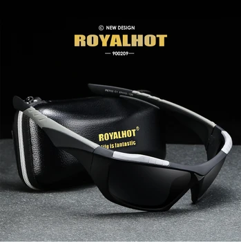 RoyalHot Mænd Kvinder Polariseret Rektangel Ramme Sports Solbriller Vintage Solbriller Retro Briller Nuancer Oculos Mandlige 900209
