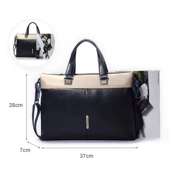 BISON DENIM mode mænd taske luksus mærke håndtaske skulder tasker i ægte læder business mænd, rejsetaske, bærbar computer taske
