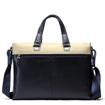 BISON DENIM mode mænd taske luksus mærke håndtaske skulder tasker i ægte læder business mænd, rejsetaske, bærbar computer taske