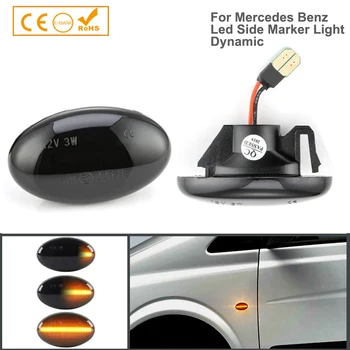 2stk For Mercedes-Benz, Smart 450 & Benz W639 W168 W447 LED Side Markør Lys Repeater Turn Signal Light Car-Styling