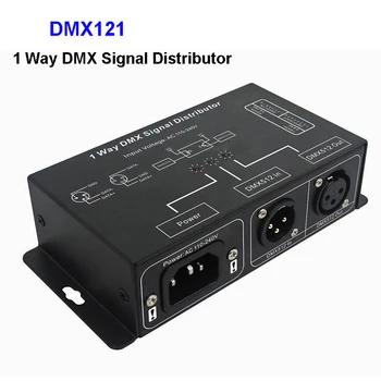 DMX121 DMX512 LED forstærker Splitter;1CH 1 output port DMX signal distributør AC100V-240V DMX signal repeater