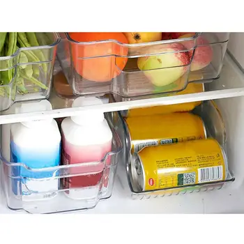 Køleskab Storage Box Kan Stables Plast Opbevaring Box Rektangulær Nudler, Grøntsager Frugt Køkken Opbevaringsboks