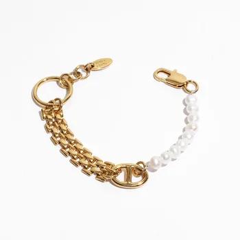 2021 Nye Naturlige ferskvands perle armbånd i Hvid Perle 14K guld fyldt Armbånd smykker til kvinder 16mm