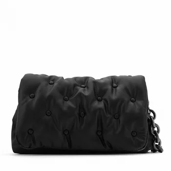 SOUTHLAND Fashion designer tasker kæder kvinder skuldertasker sort læder messenger bag kvindelige håndtasker stor kapacitet totes
