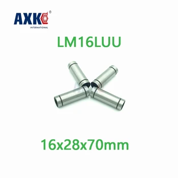Axk 2stk Lm16luu Lange Type 16x28x70mm 16mm Lineære kuglelejer føringer Lineære Optiske Akse og Lejer