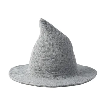 Moderne Halloween Witch Hat Uldne Kvinder Dame Lavet af Fashionable fåreuld Halloween Fest hat festival party hat
