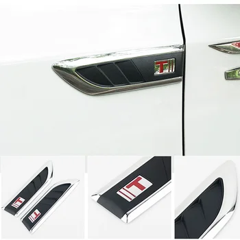3D-Haj Gæller Side luftskrue Flow Decal Sticker Bil Fender Overføringsbilleder & Klistermærker Udsmykning Sæt Til BMW-BENZ, AUDI Jeep