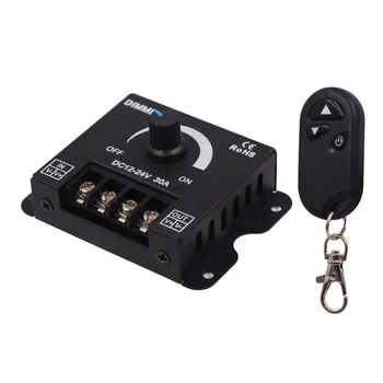 30A 60W Remote Switch 12V Lysdæmper 24V 3-Knappen Nøglering RF Wireless Controller 3*4 Kanaler Strygejern Shell, Vandtæt Power Skift