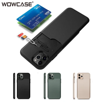 WOWCASE Wallet For iPhone 12 Pro Max antal Tilfælde Business Hybrid Slide Rustning Telefonens Cover til iPhone 11 X Xs-Xr-Kortholderen Coque Funda