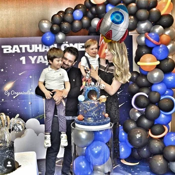 89pcs Astronaut Raket Folie Balloner Ydre Rum Part Decors Globos For stjernehimmel Tema fødselsdagsfest Dekoration Børn Favors
