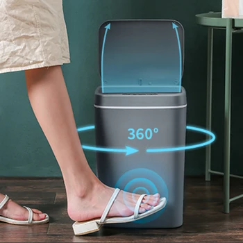 Intelligente Skraldespand Automatisk Sensor Skraldespand Smart Sensor Elektrisk Affald Bin Hjem Skrald Kan Til Køkken Badeværelse Skrald