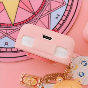 Sød Pink Gril Blød Silikone Øretelefon Sag for Xiaomi Air2 se Nøglering Dækning for Xiaomi air2se Bluetooth Hovedtelefon Beskytte Indretning