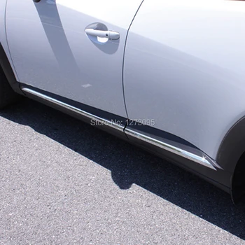 Mazda CX-3 CX3 2016-2018 2019 2020 ABS Chrome Side Dør Kroppen Moulding Trim Strimler Beskyttere Dække Bil Styling Tilbehør