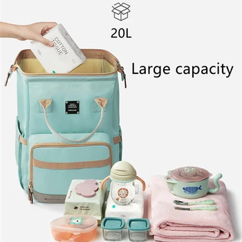 BC Babycare Vandtæt Ble Taske med Stor Kapacitet Arrangør Mor Rygsæk Mode Udendørs Rejse Isoleret Klapvogn Ble Taske
