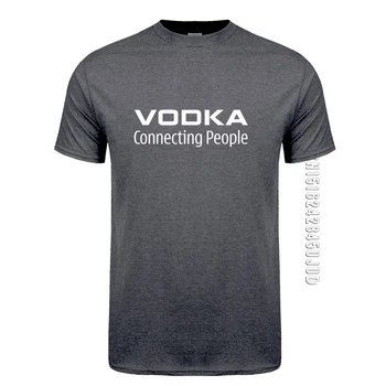 Sommer Sjov Rusland Vodka T-Shirt Mænd O Hals Bomuld Gave T-shirts Mand Tøj High Street Camiseta Basic Toppe