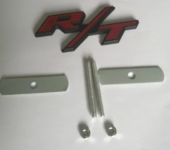 1stk Rød Metal RT R/T-Logo Front Gitter Logo Badge Decal Sticker til Dodge