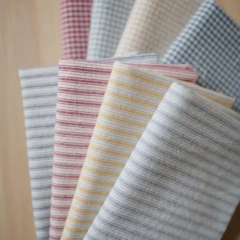 DIY Japan Lille Klud Gruppe Garn-farvet stof,til Syning Håndlavet Quiltning, Patchwork ,Gitter Stribe Dot 50x70cm