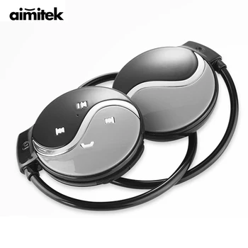 Aimitek Mini 603 Bluetooth Hovedtelefoner Sport, Trådløse Hovedtelefoner, TF Card MP3-Afspiller med Mikrofon til iOS Android Smartphones