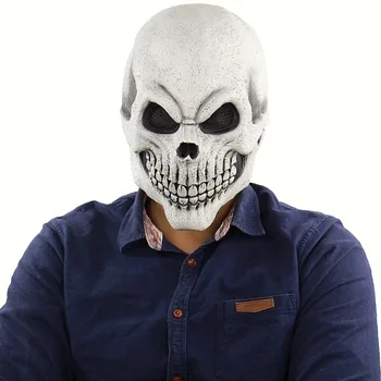 Halloween Horror Grimasse, Ghost Maske Skræmmende Zombie Emulsion Hud med Hår Klovn Maske Forfærdelige Dæmon Voksen Klovn Djævelen Flamme Maske